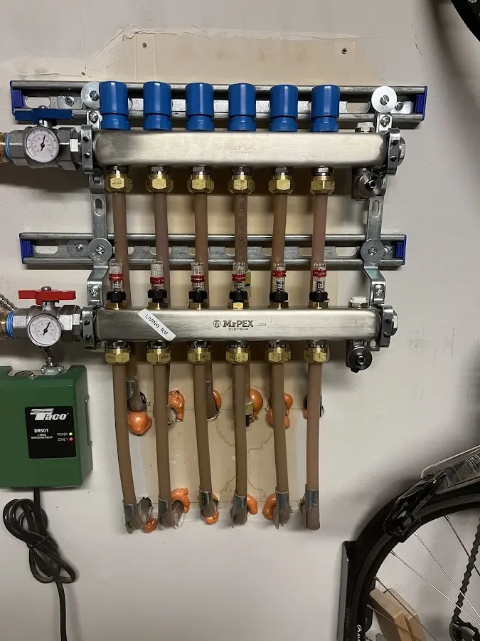 Plumber performing Gas Line Installation at a residential property in Newport Beach